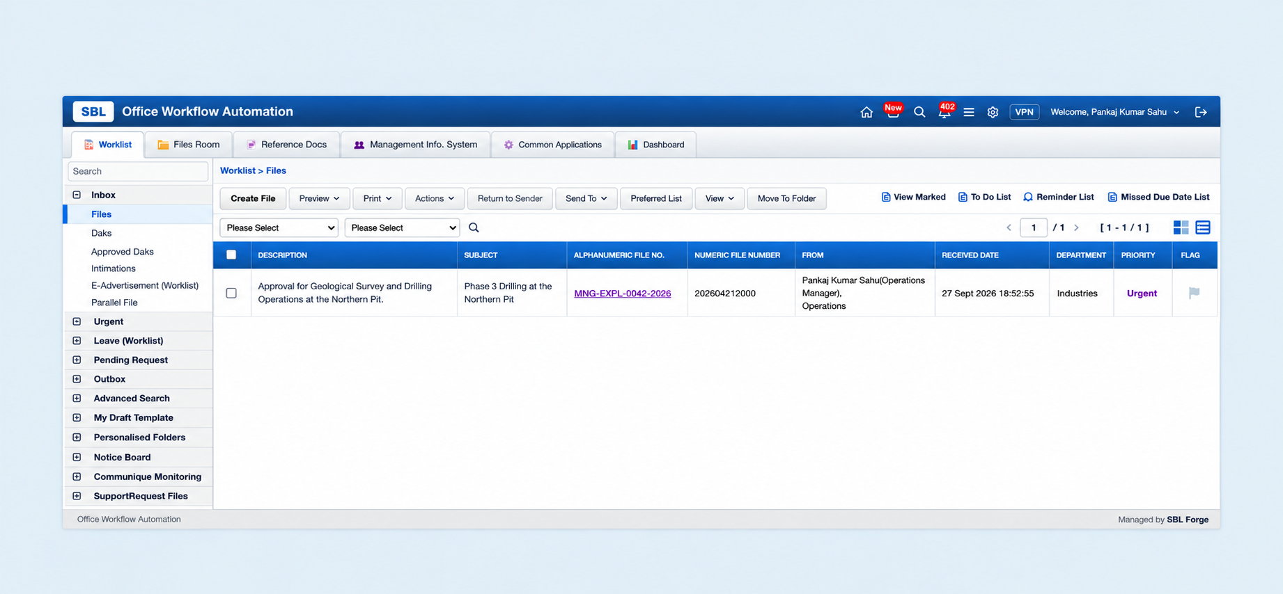 SBL Office Automation Software